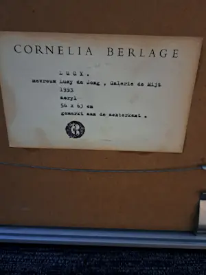 Cornelia Berlage - Origineel acrylportret 'Lucy' (1993) – Gecertificeerd kopen? Bied vanaf 75!