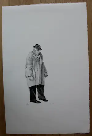 Peter Vos - litho: oude man kopen? Bied vanaf 150!