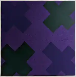 Peter Liebl - abstracte compositie met kruisjes verkocht voor € 60!