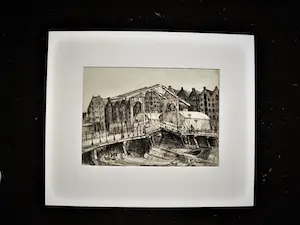 Niet of onleesbaar gesigneerd - Grote omstreeks 1920 gemaakte Houtskooltekening - Amsterdam "het Prinseneiland" kopen? Bied vanaf 1!