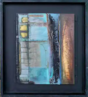 Frits van Eeden - Abstract wandobject van metaal en spijkers - ingelijst - 26306 kopen? Bied vanaf 325!