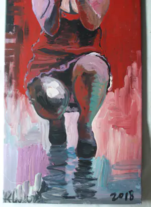 Peter Klashorst - Acrylverf op doek , Mathilda – 120 x 50 cm - 2018 kopen? Bied vanaf 250!