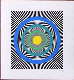 Isia Leviant - Collectie van drie lithografien: Geometrische Composities I, II en III kopen? Bied vanaf 19!