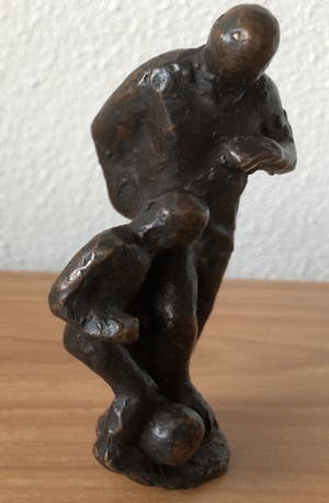 Brons (Onbekend) - Massief bronzen beeld " VADER EN ZOON " Laatste kans !!!!!! kopen? Bied vanaf 25!