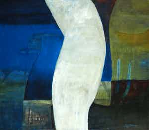 Jos Schimmer - Olieverf op doek, Z.T. (Abstracte compositie) (Groot) verkocht voor € 140!