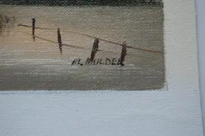 Niet of onleesbaar gesigneerd - polderlandschap met eenden kopen? Bied vanaf 1!