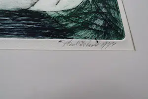 Paul Elshout - Brabants beeldhouwer - handgekleurde litho "kwetsbaar" - kleine oplage (30) kopen? Bied vanaf 47!