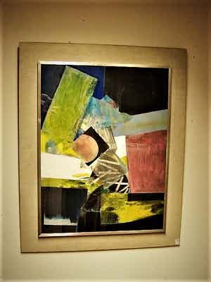 Fie de Ferrante-Calmeyer - Grafica, Kunstenares en Dichteres - Originele Collage "Bloed Maan" gesigneerd verkocht voor € 128!