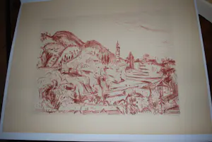 Jan Wiegers - Groninger Ploeg - handgesigneerde litho 1947: Intragna (Ticino, Zwiserland) kopen? Bied vanaf 100!