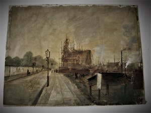 Niet of onleesbaar gesigneerd - circa 1900 - Impressionist. Aquarel - Parijs Saint-Germain-des-Prés - gesig. kopen? Bied vanaf 10!