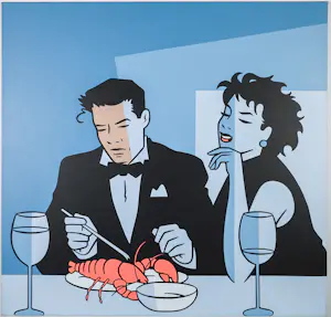 Luc Verschuuren - Acryl op doek, Le Diner (groot) kopen? Bied vanaf 350!