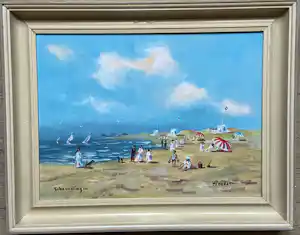 Henk Poeder - Strand nabij Scheveningen verkocht voor € 149!