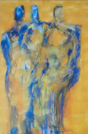 Sylvia Goebel - FIGUREN / KLEUROFFSET / 100x66cm / 1994 verkocht voor € 3!