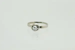 20- Elegant 14K wit gouden solitair ring briljant geslepen (H/si) 0.20) diamant kopen? Bied vanaf 210!