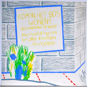 Roger Raveel - Kom in het bos wonen - Zeefdruk - Gesigneerd - 65x65 cm - 1975 kopen? Bied vanaf 950!