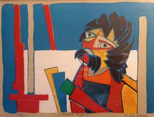 Herman Krikhaar - Karel Appel portret verkocht voor € 96!