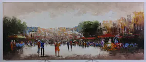 Henry Brand - Acryl op doek, Stedentrip kopen? Bied vanaf 150!