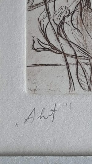 Niet of onleesbaar gesigneerd - Erotische ets/gravure kopen? Bied vanaf 10!