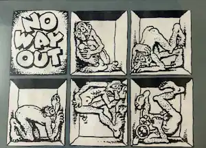 Rob Cox - No Way Out.Twaalf houtsnedes verkocht voor € 175!