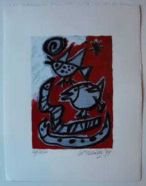 Corneille - Litho: Oiseaux et serpents- 1994 kopen? Bied vanaf 225!