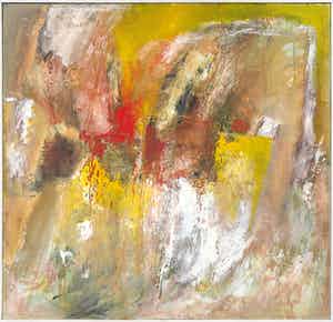 Frans Nicolai - Olieverf op doek, Kleurige abstracte - Ingelijst (Zeer groot) verkocht voor € 150!