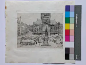 Gerrit Haverkamp - 1913 - De Grote Markt te Brugge kopen? Bied vanaf 20!